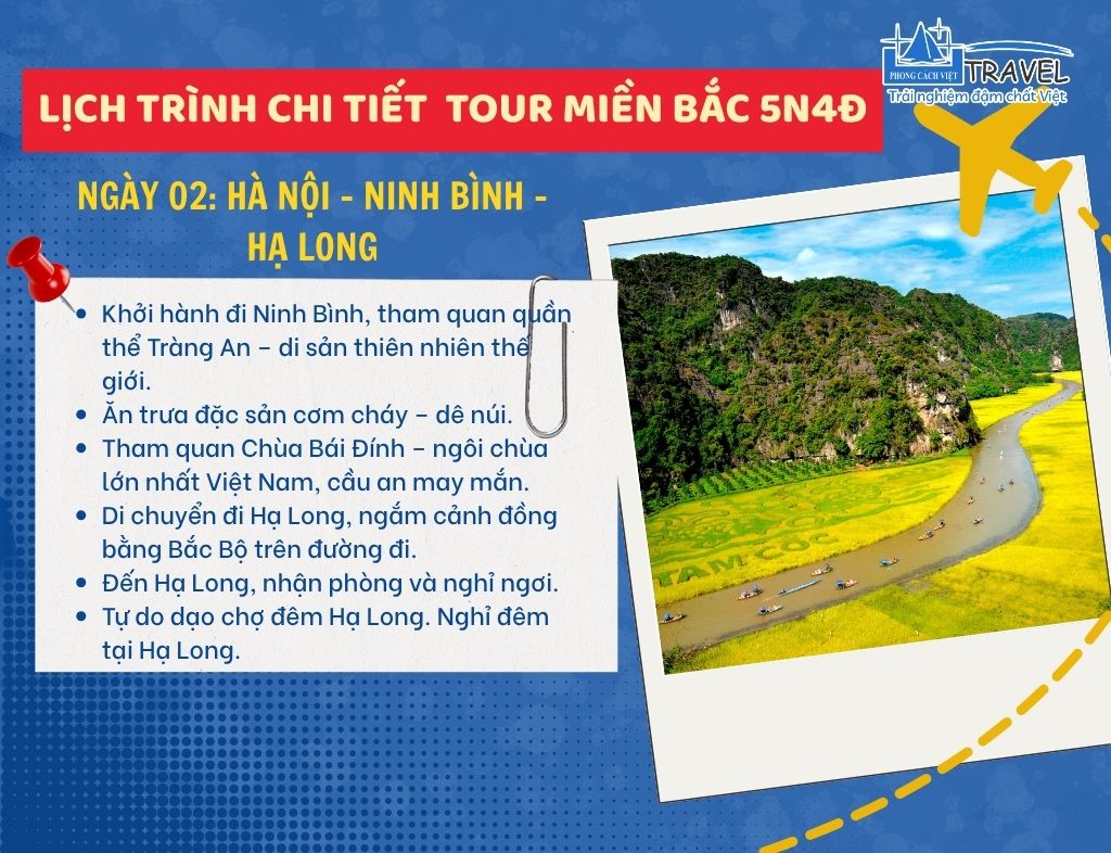 NGÀY 02: HÀ NỘI – NINH BÌNH – HẠ LONG