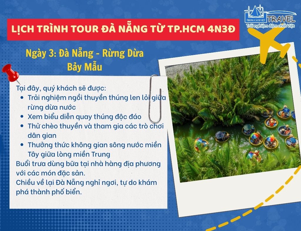 Ngày 3 Đà Nẵng – Rừng Dừa Bảy Mẫu