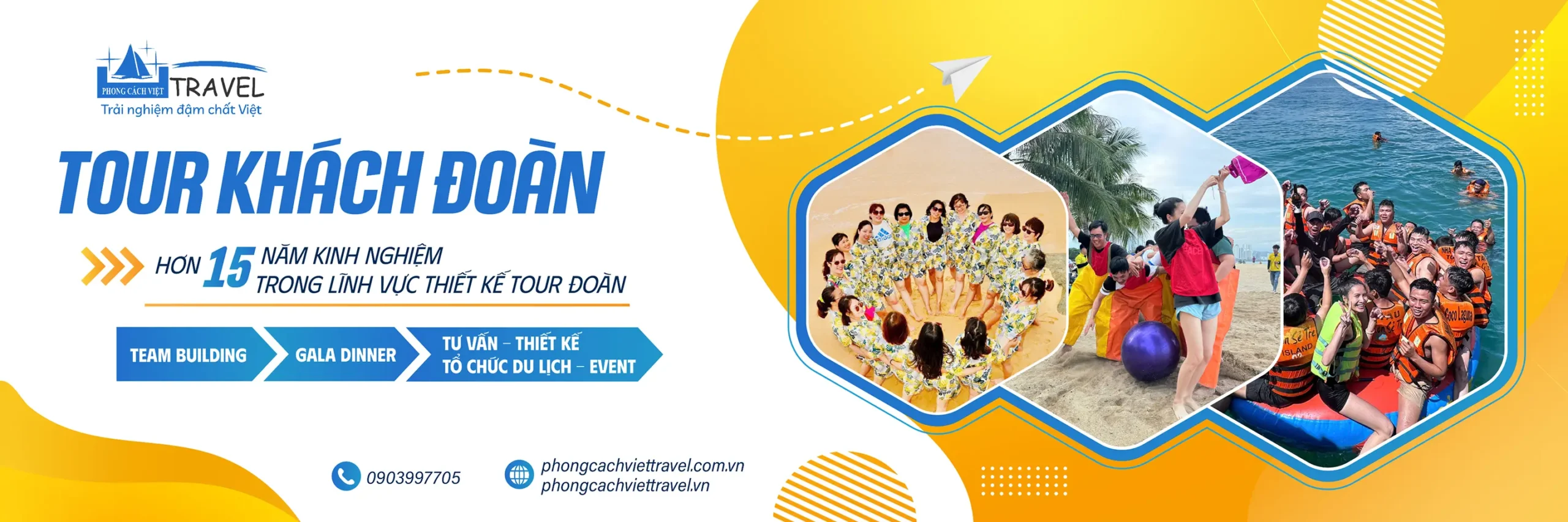 Banner tour du lịch Phong Cách Việt Travel