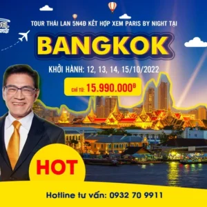 TOUR THÁI LAN BANGKOK - PATTAYA PARIS BY NIGHT 134 SHOW