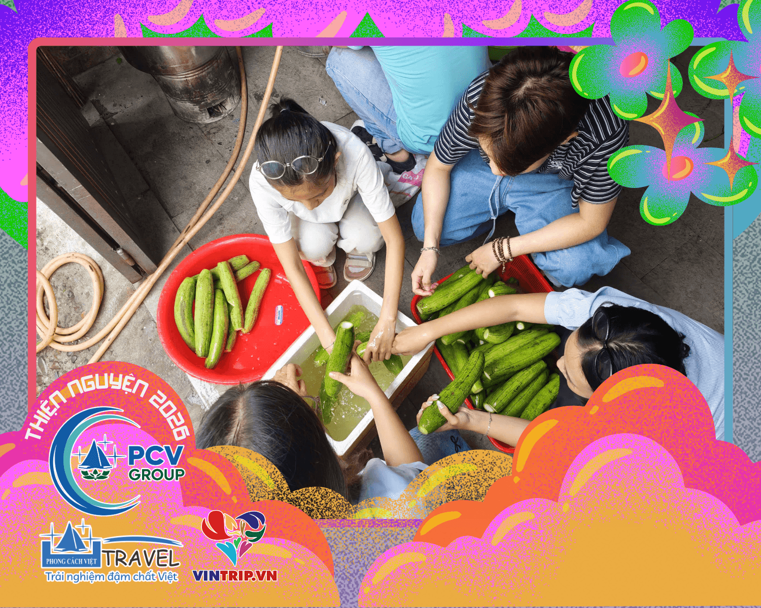 Sơ chế sạch sẽ nguyên liệu để chuẩn bị nấu các phần ăn gửi đến bệnh viện Nhi