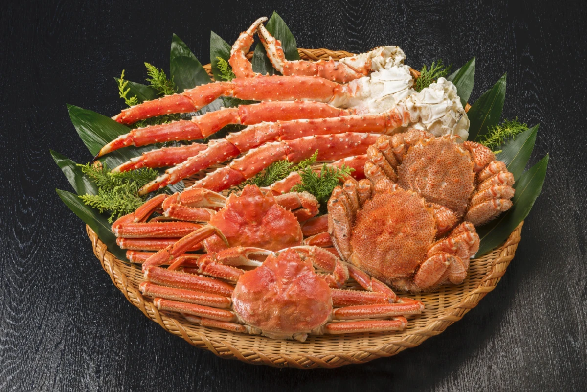 Mẹt cua hoàng đế cua tuyết và cua lông đặc sản trứ danh Hokkaido